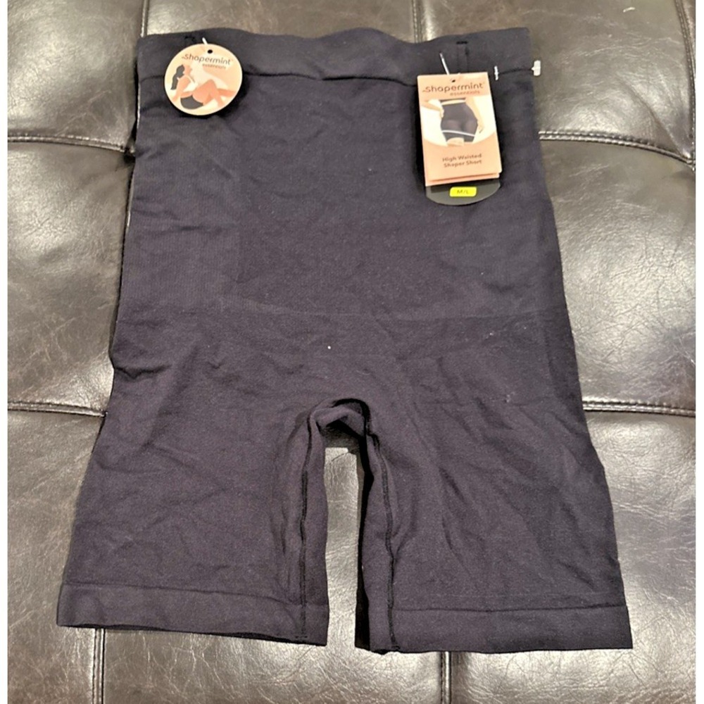 Shapermint Essentials Size M/L High Waisted Shaper Shorts Black Breathable